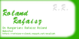 roland rafaisz business card